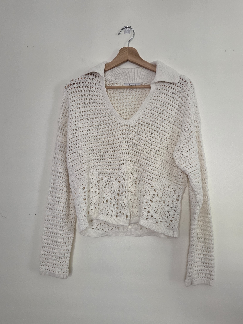 Madewell Crocheted Polo Sweater